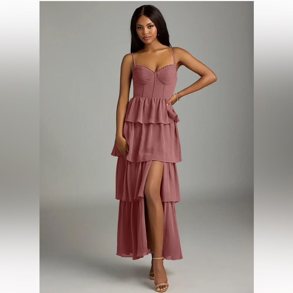 AZAZIE KAIDEN
Desert Rose A-Line Sweetheart Neckline Chiffon Dress